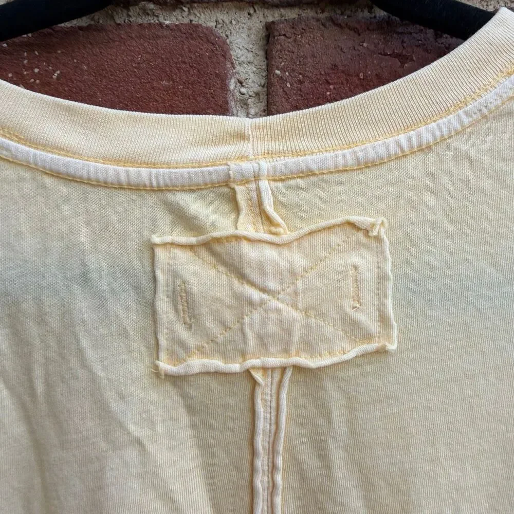 Free people We The Free Perfect Oversized long sleeve Tee yellow S NEW